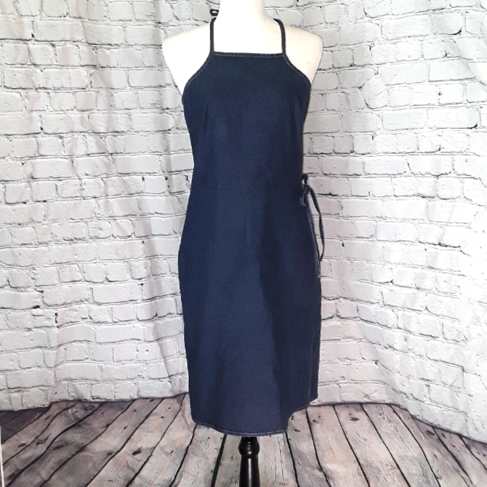 American Eagle denim halter dress sz 8. EUC.